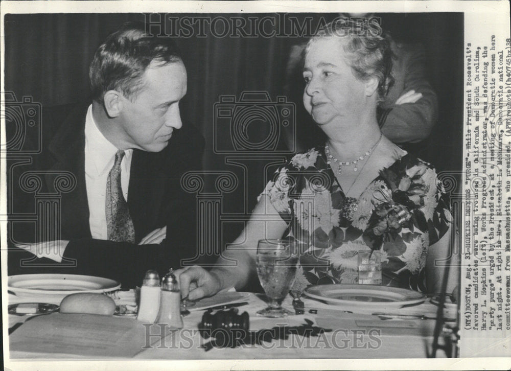 1938 Press Photo President Roosevelt California South Carolina Hopkins - Historic Images