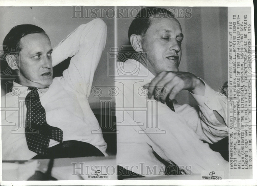 1936 Press Photo Harry Hopkins Republican Presidential - Historic Images