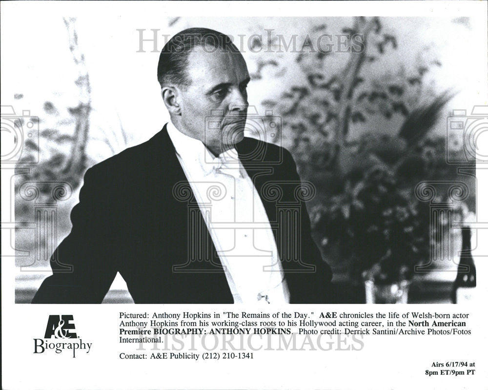 1994 Press Photo Anthony Hopkins Welsh actor film stage television Silence Lambs - Historic Images