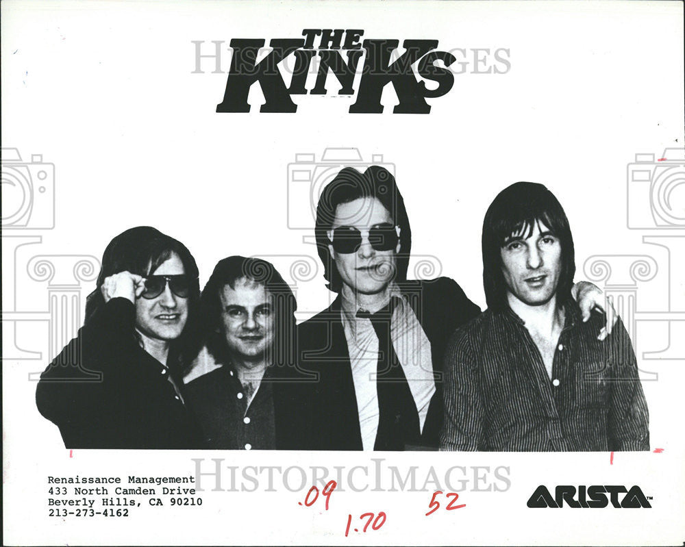 1980 Press Photo Kinks English rock band Muswell Hill North London Ray Dave - Historic Images