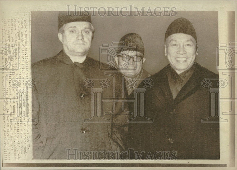 1972 Press Photo Le Doc Tho, North Vietnam&#39;s chief peace negotiator - Historic Images