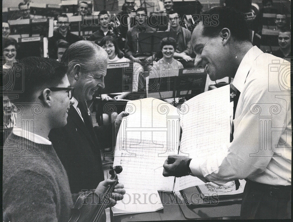 1960 Press Photo Carmen Dragon Hollywood Bowl symphony Orchestra - Historic Images