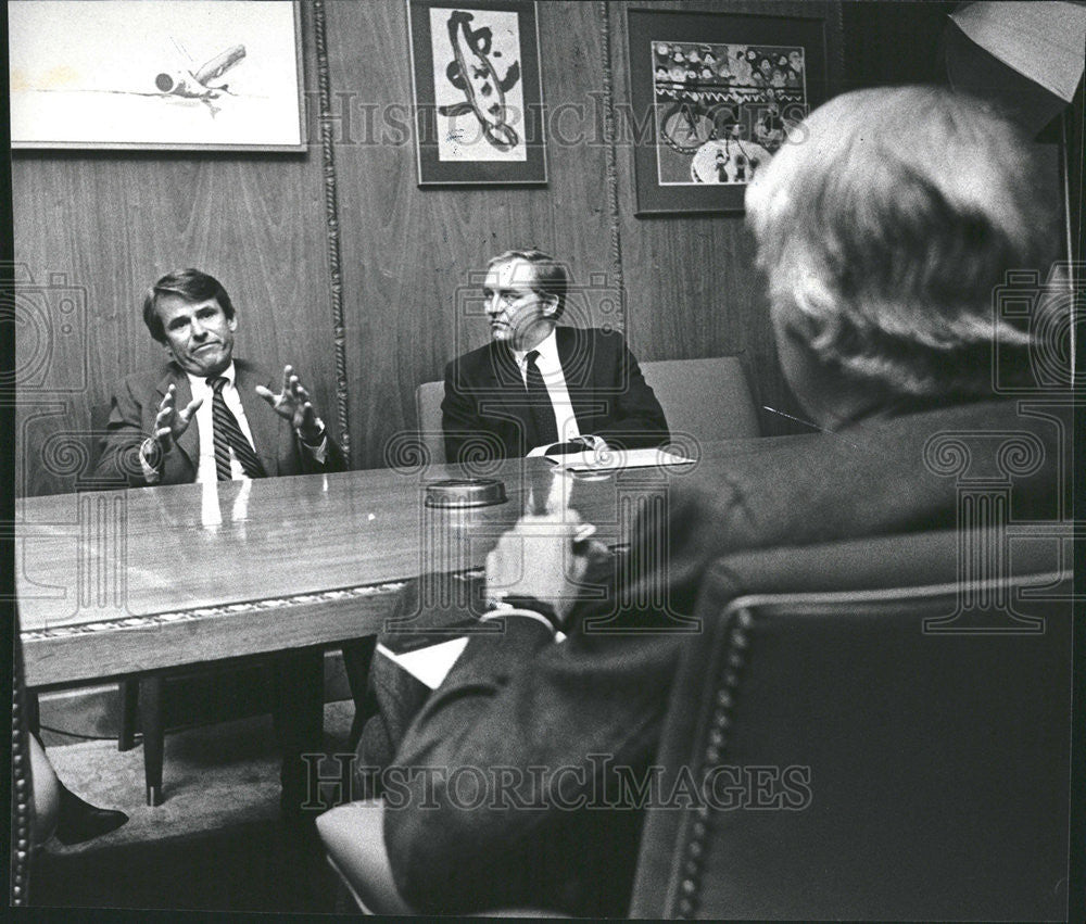 1982 Press Photo Hurtt Martin Marietta Ralph Christoffersen Dick Lamm Colorado - Historic Images