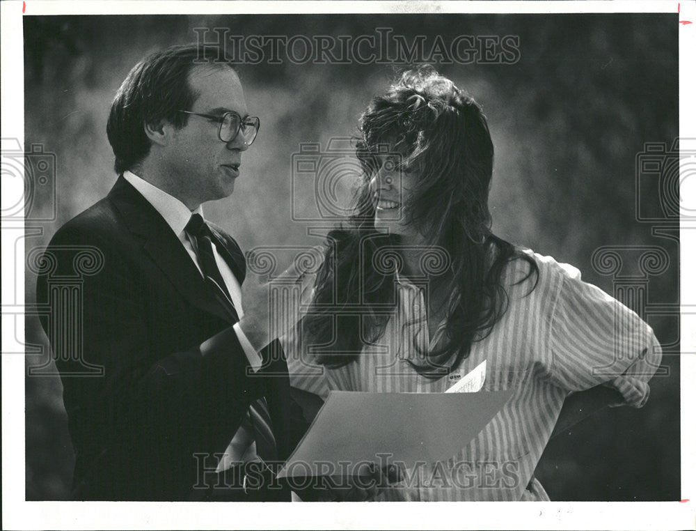 1987 Press Photo Joseph Ignat/Producer/Lannie Garrett/Actress/Shadow of Death - Historic Images