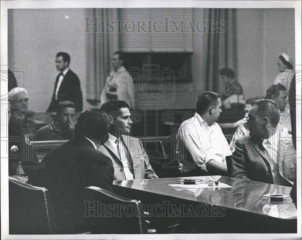 1961 Press Photo Keith Hutton/Accused Denver Policeman In Court/Colorado - Historic Images