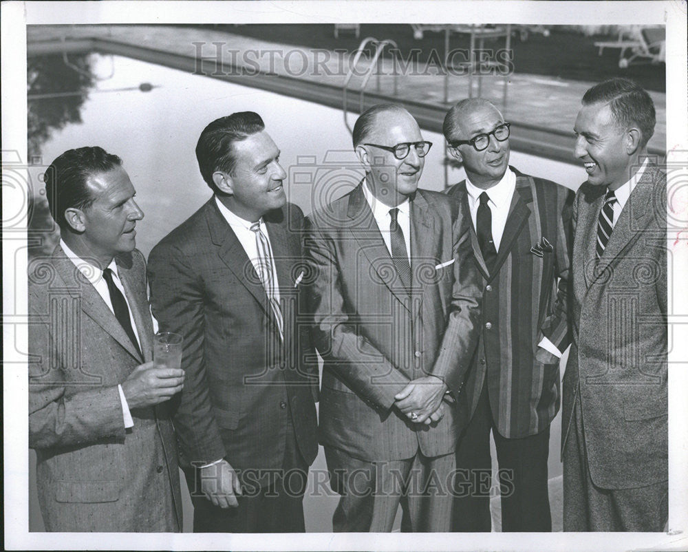 1957 Press Photo Bill Glass Ed Glick Ben Arndt Mort Schamberg Paul Felix - Historic Images