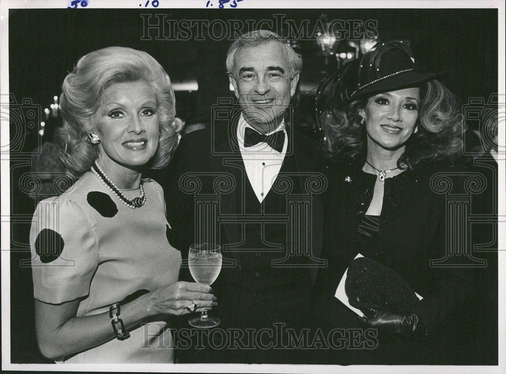 1984 Press Photo Denver socialites Diane Huttner, Marvin Wolf and Judy Wolf - Historic Images