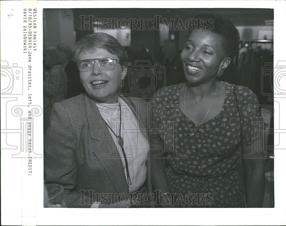 1995 Press Photo Jane Drasites, Peggy Bacon - Historic Images