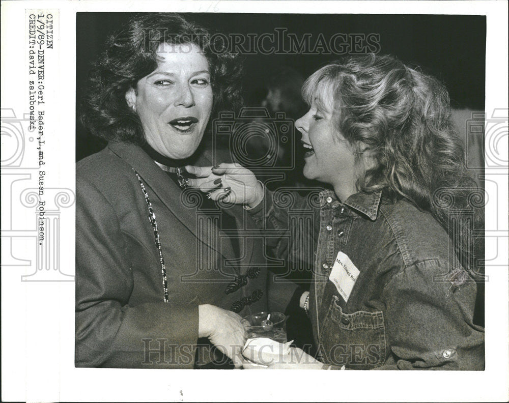 1989 Press Photo Denver Geri Bader Susan Robinson David - Historic Images