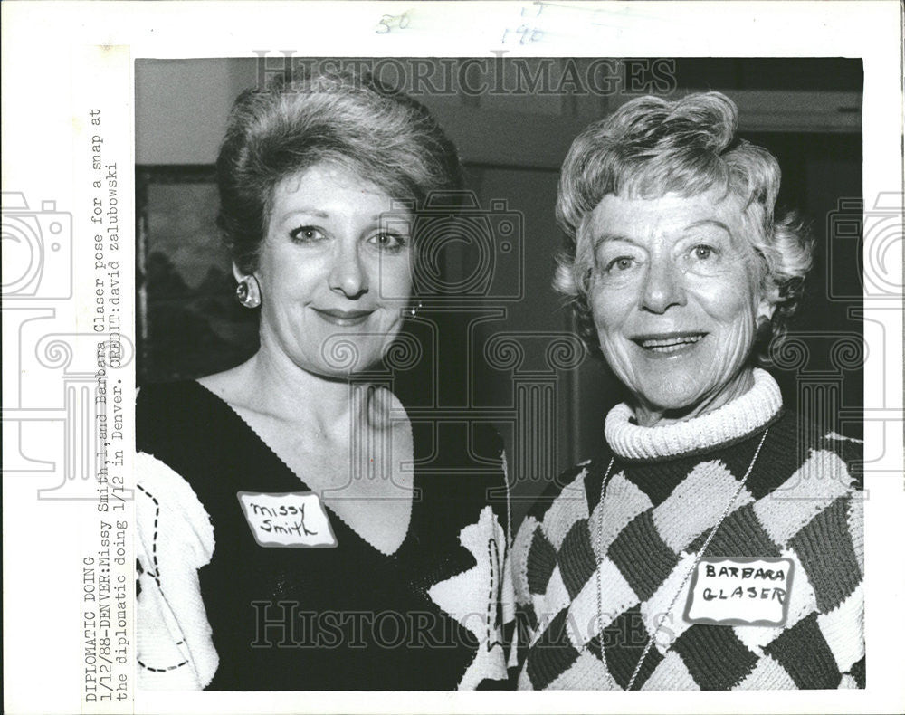 1988 Press Photo Denver Missy Smith Barbara Glaser David - Historic Images