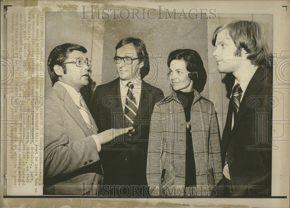 1975 Press Photo Congress Democrats Harvard University - Historic Images