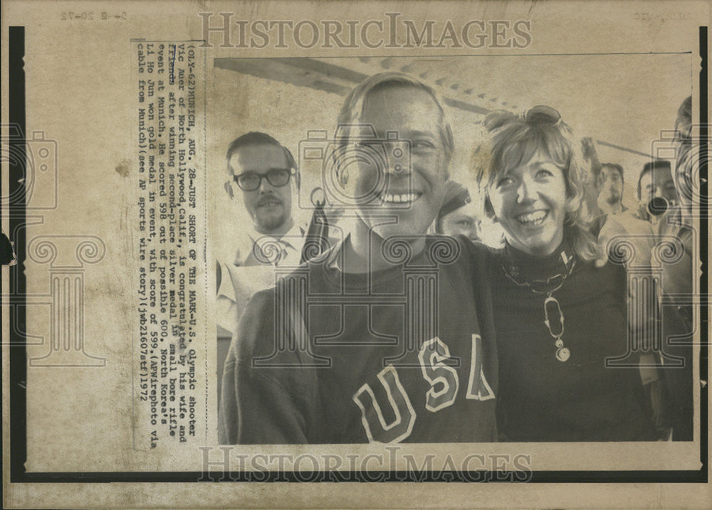 1972 Press Photo US OlympicVic Auer North Hollywood Calif - Historic Images