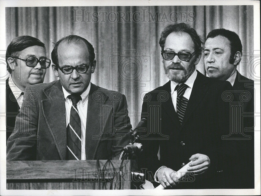 1980 Press Photo Dissidents Faibusovich, Shapiro, Ginzburg and Rubin speak - Historic Images