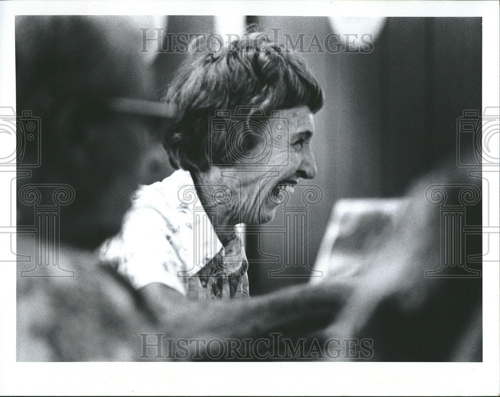 1975 Press Photo Mary Bradenton Day Care Center Elderly - Historic Images