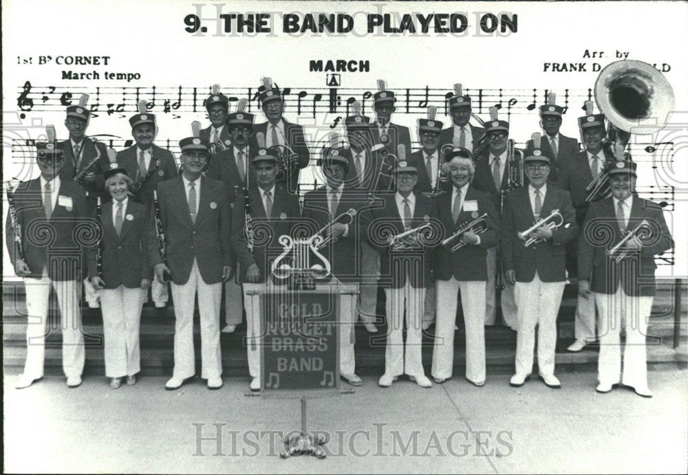 1986 Press Photo The Gold Nugget Brass Band - Historic Images