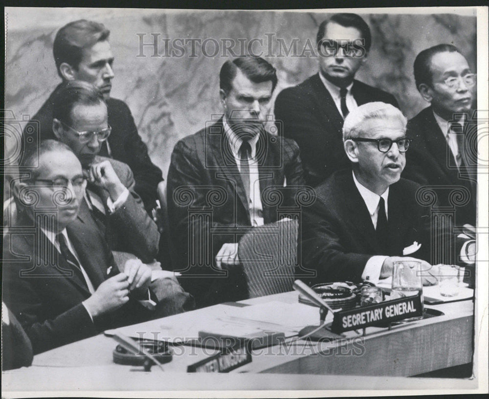 1965 Press Photo Arthur Joseph Goldberg Court Justice Ambassador - Historic Images