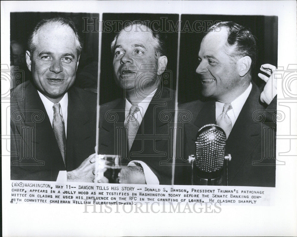 1951 Press Photo  Donald S. Dawson, President Truman&#39;s Patronage Chief - Historic Images