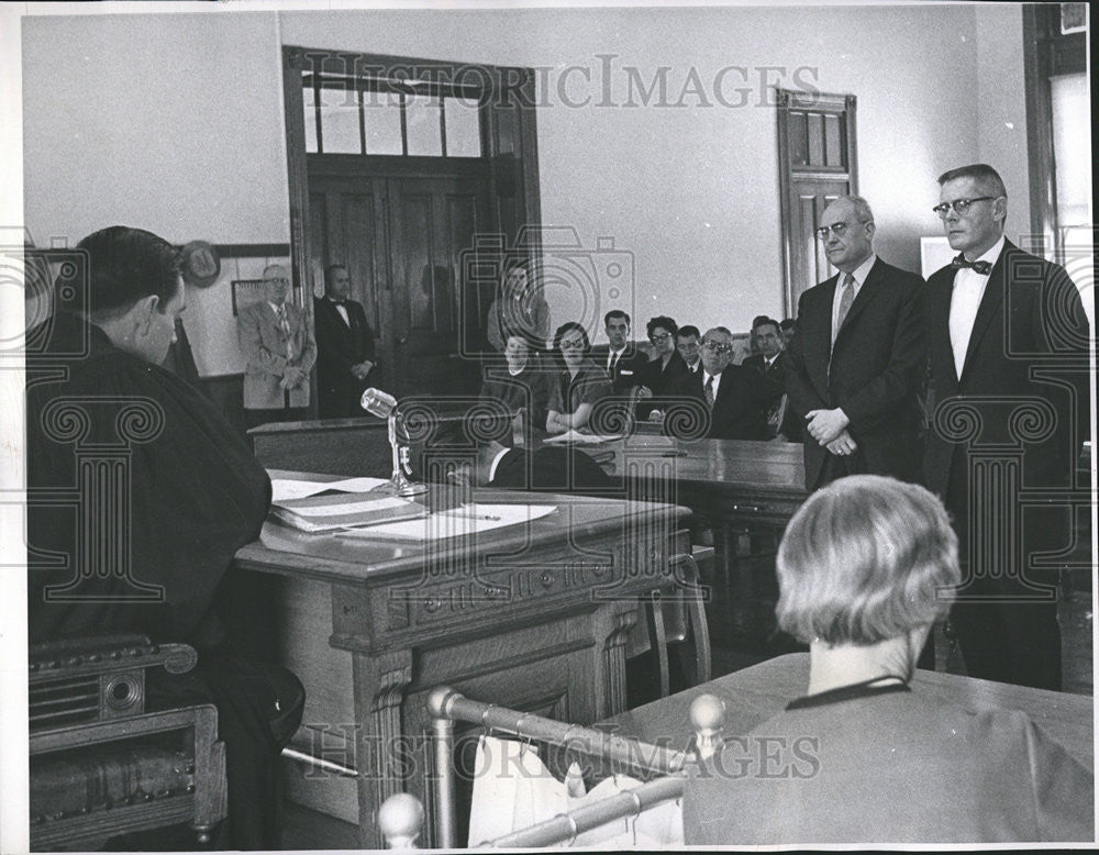 1962 Press Photo Joe Demersseman Judge David Enoch Anthony Zarlengo - Historic Images