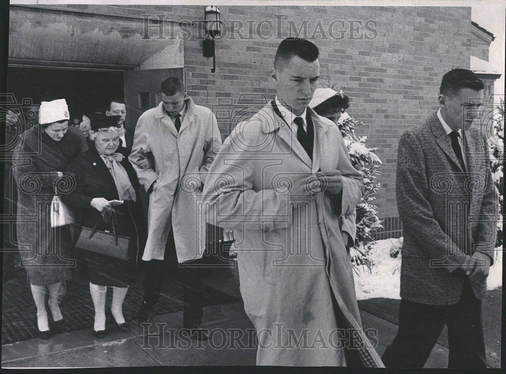 1961 Press Photo  Funeral of Slain Mrs. Dorothy DeMersseman in Aurora, Colorado - Historic Images