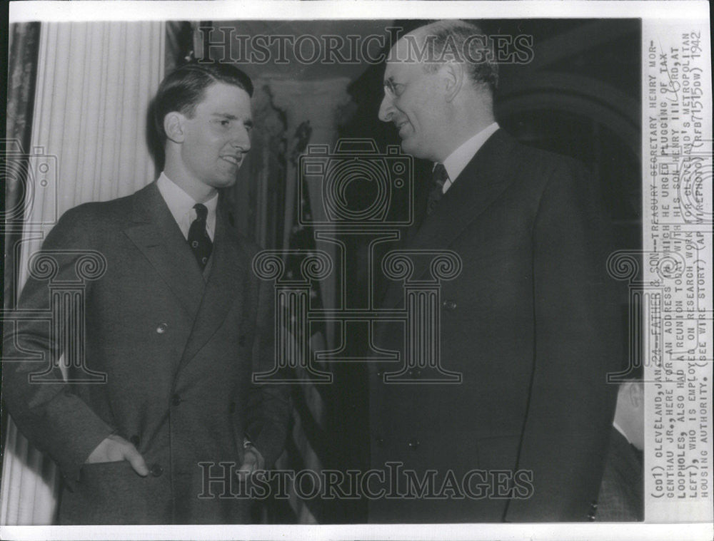 1942 Press Photo Treasury Secretary Henry Morgenteau Jr. - Historic Images