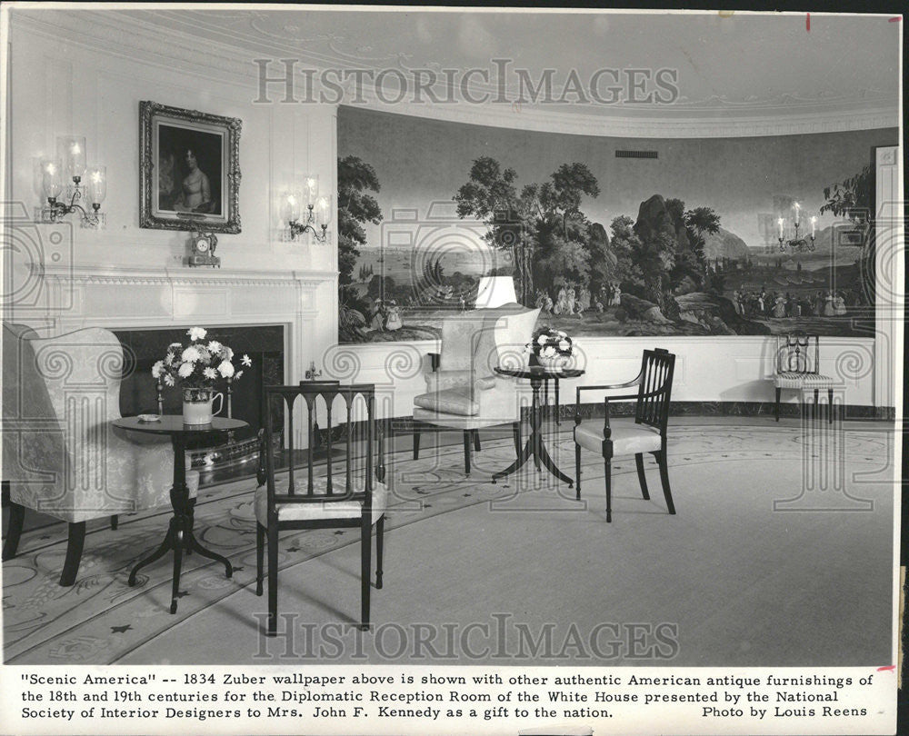 1981 Press Photo Diplomatic Reception Room of the White House - Historic Images