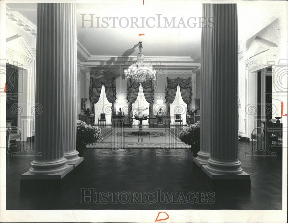 1970 Press Photo Winfield House/U.S. Ambassador Home/London/Main Hall - Historic Images