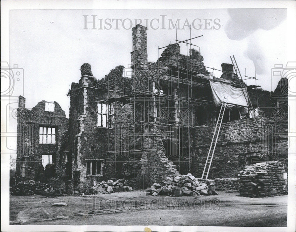 1954 Press Photo Cistercian Abbey Under Restoration - Historic Images