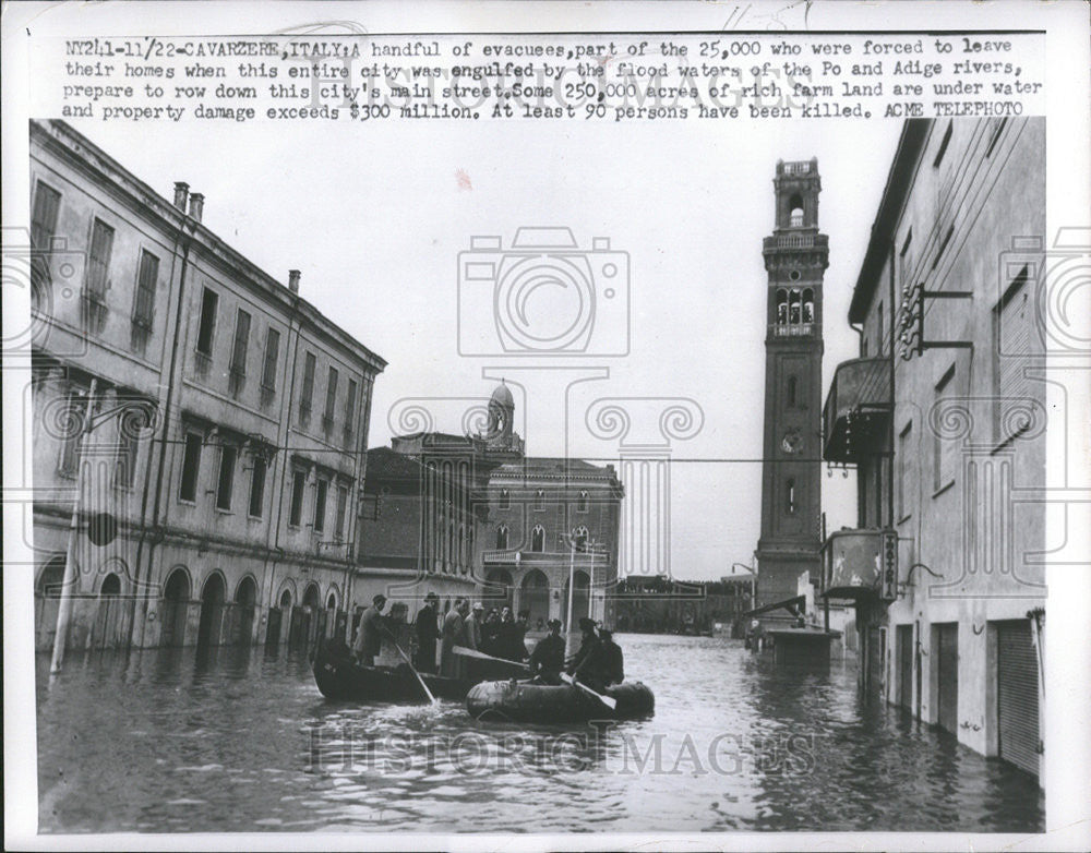 Press Photo Cavarzere Italy engulfed by flood waters - Historic Images