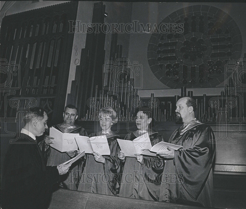 1965 Press Photo Dr. Austin Lovelace/Westminster Choir Soloists/Missa Brevis - Historic Images