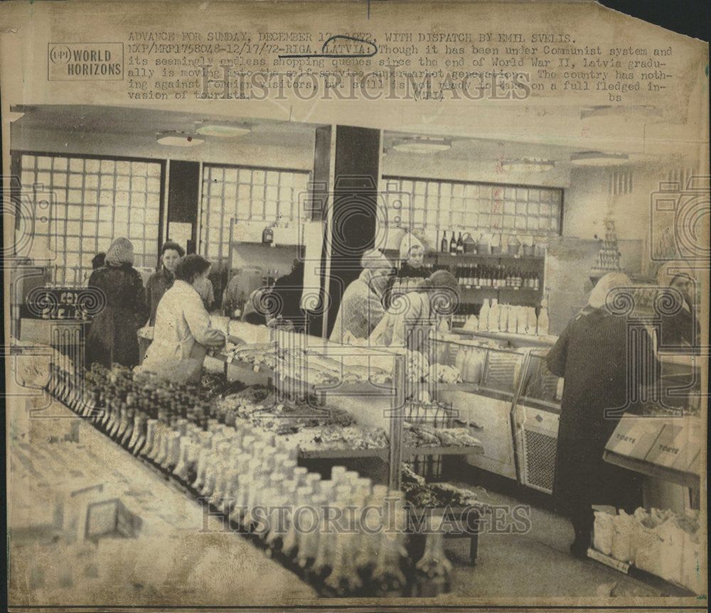 1972 Press Photo Self-service in Supermarkets, Latvia. - Historic Images