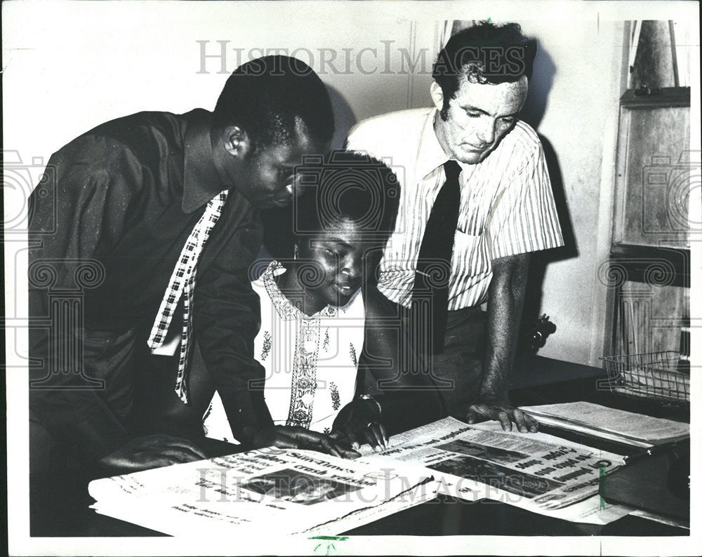 1973 Press Photo School Institute Mass Communication Lagos Nigeria Dean James - Historic Images