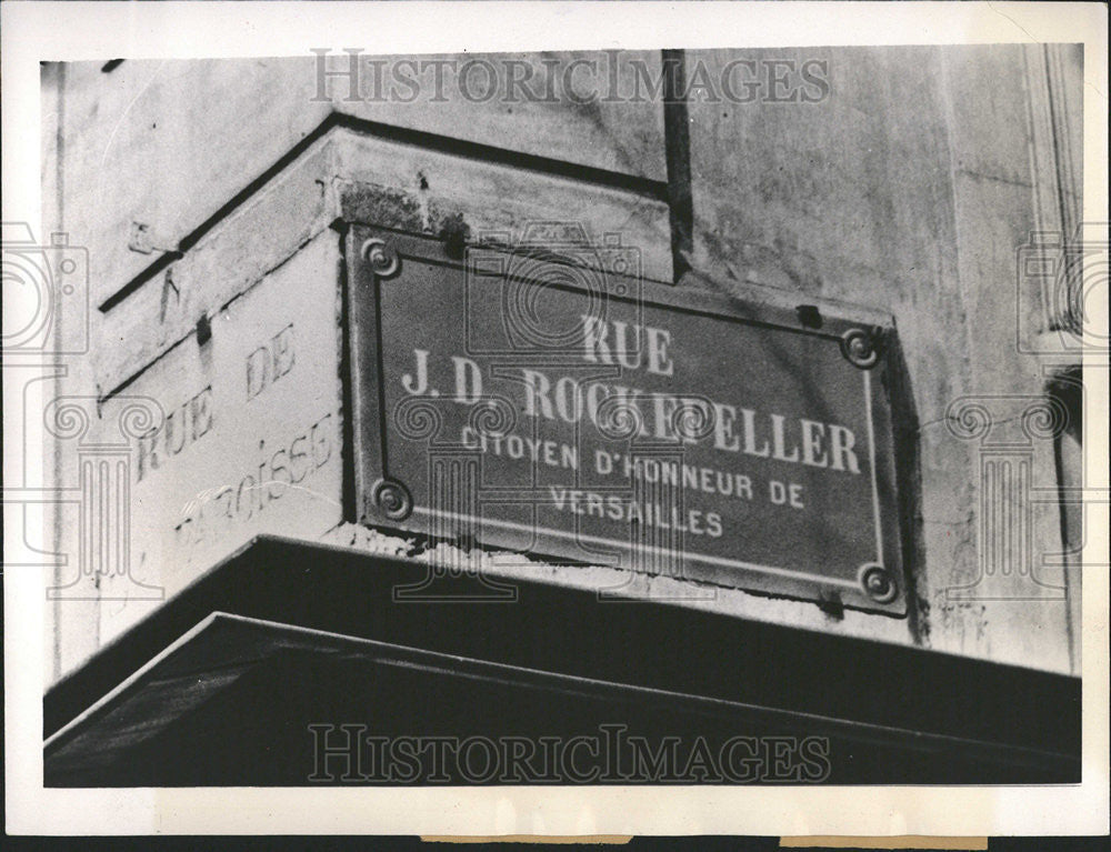 1936 Press Photo Rue Rockefeller Lead Louis Place Versailles Street Am ...
