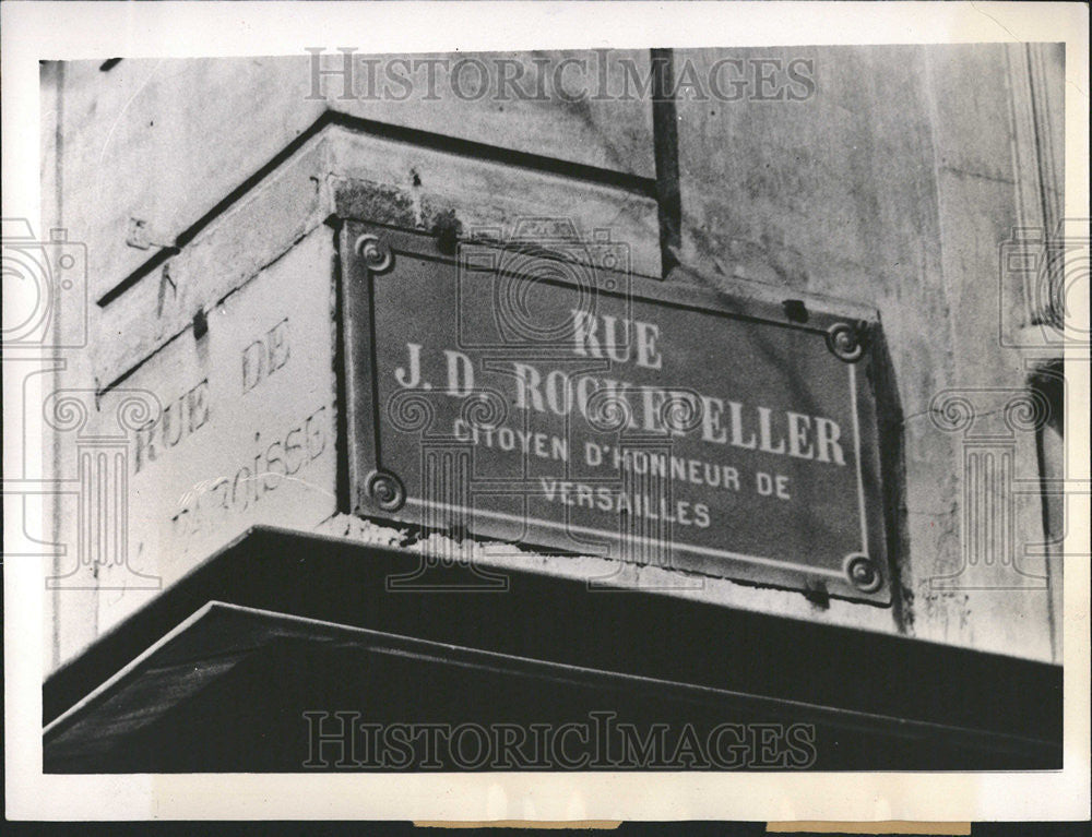 1936 Press Photo Rue Rockefeller Lead Louis Place Versailles Street American - Historic Images