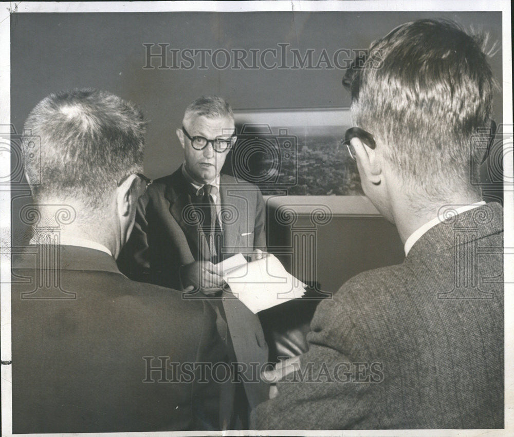 1958 Press Photo Mayor Will Nicholson Denver City Hall - Historic Images