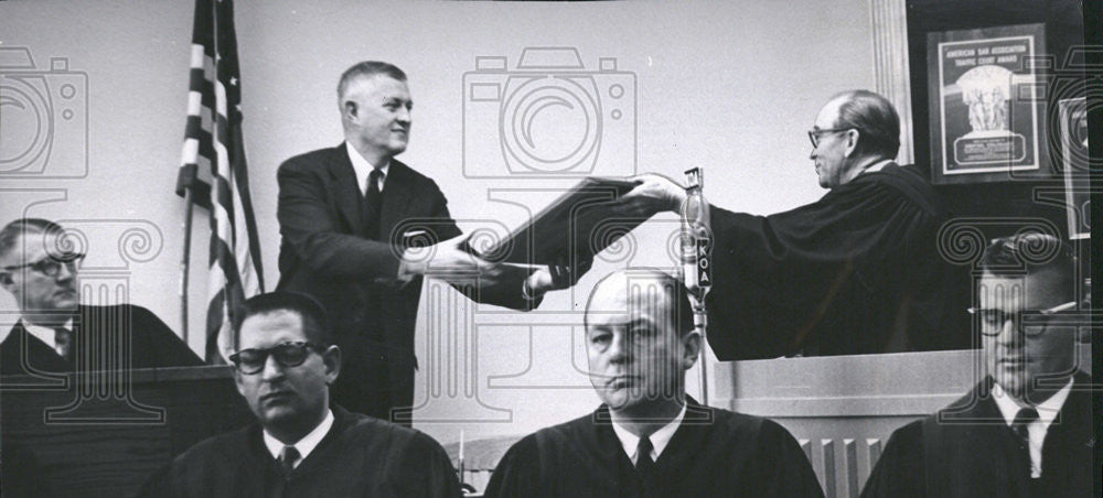 1958 Press Photo Mayor Will Nicholson Denver American Bar Association Award - Historic Images