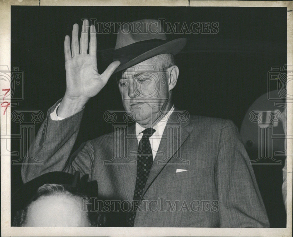 1957 Press Photo Mayor Will Nicholson Denver plans education drive - Historic Images