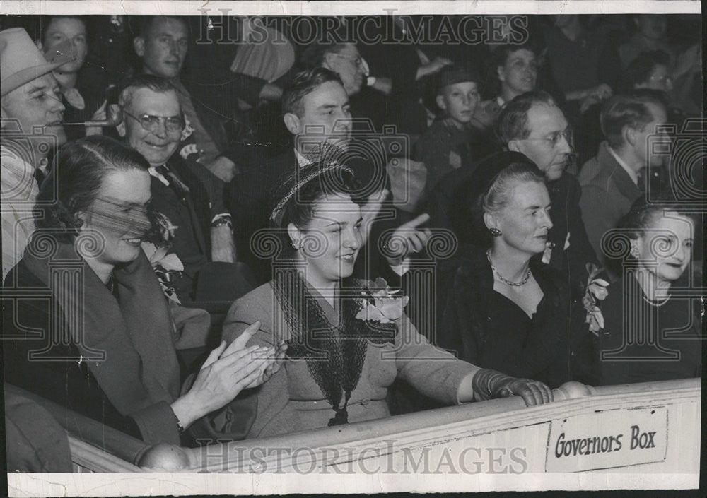 1951 Press Photo governor Mrs Dan Thornton guests performance Mrs Quigg Mrs Hoyt - Historic Images