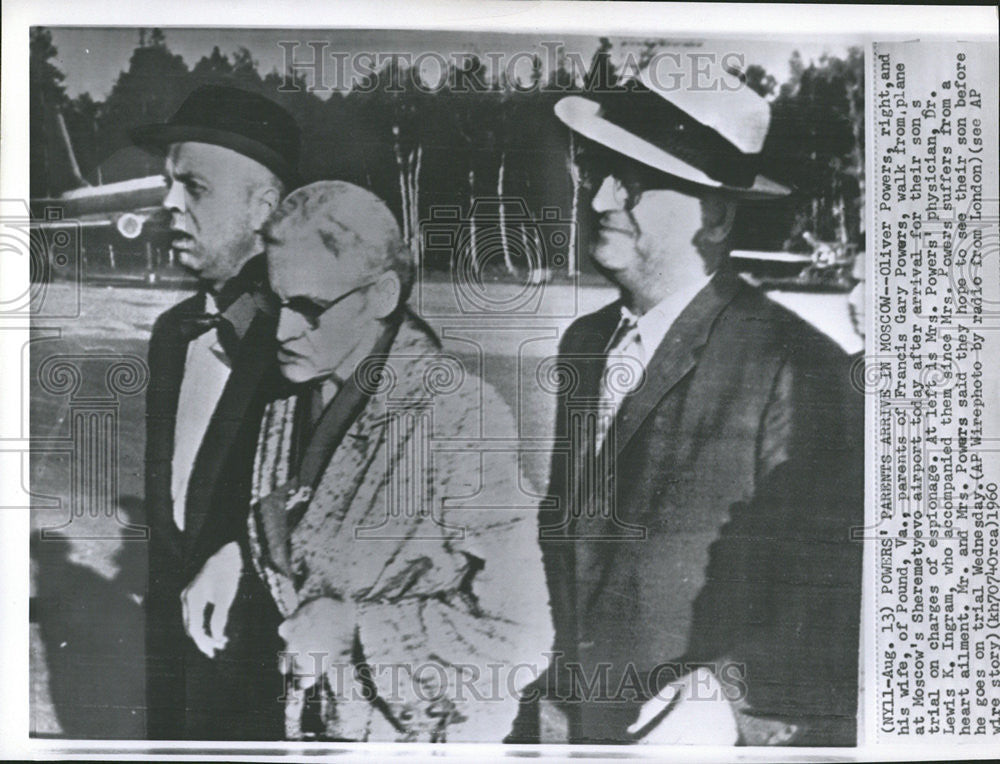 1960 Press Photo Francis Gary Powers Espionage Trial Moscow Russia - Historic Images