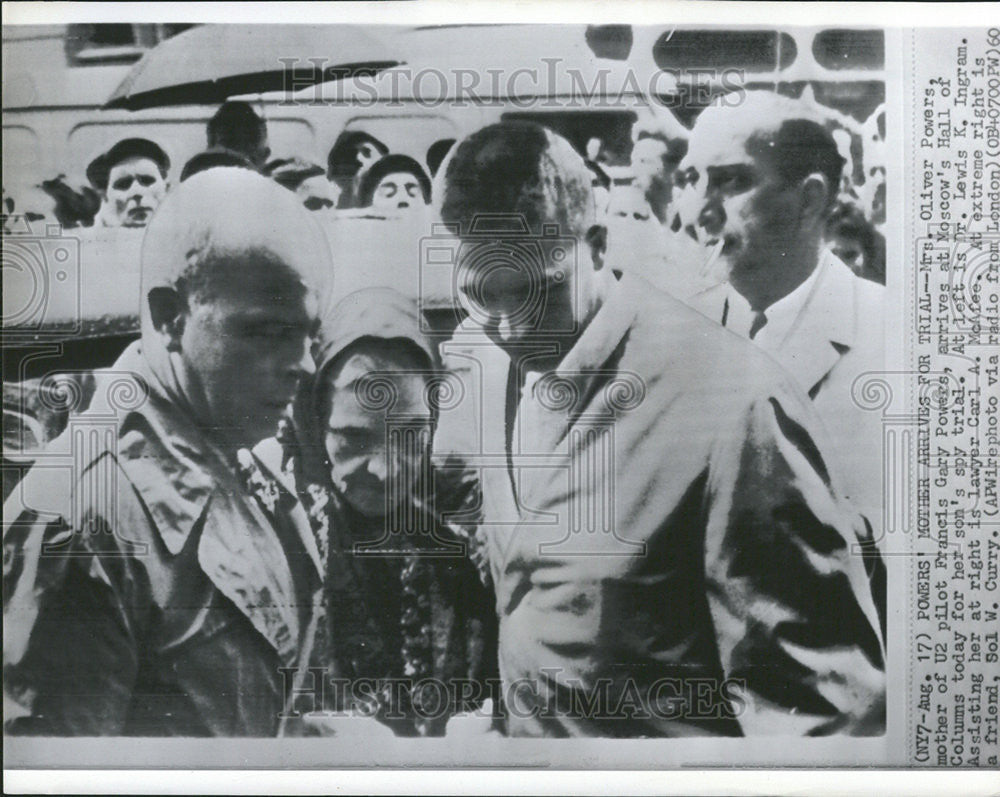 1960 Press Photo Francis Gary Powers Espionage Trial Moscow Russia - Historic Images