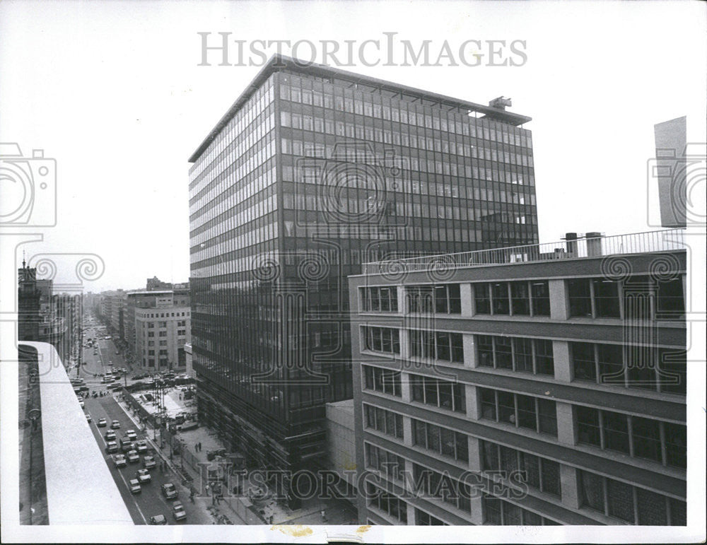 1966 Press Photo Buildings High Monumental Style Modern Art Tokyo Japan - Historic Images