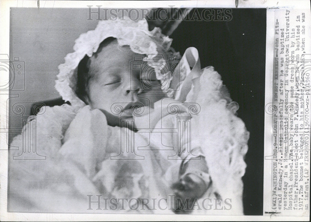 1960 Press Photo John Fitzerald Kennedy Jr Roman Catholic Ceremony Georgetown - Historic Images