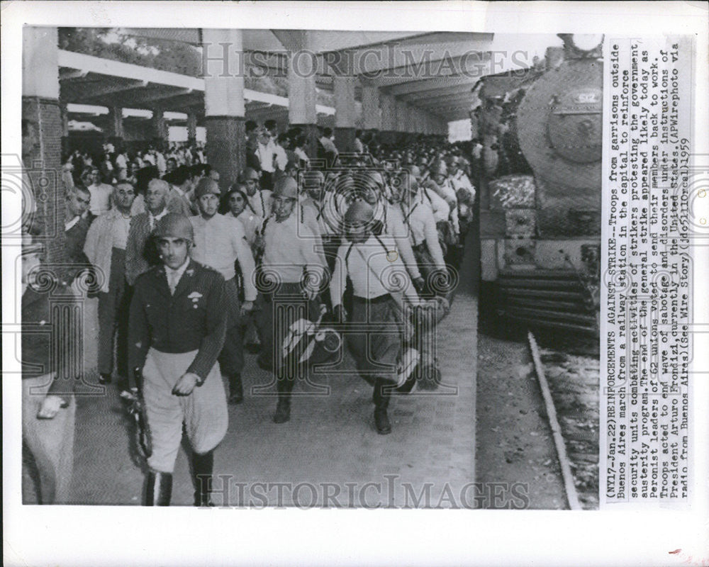 1959 Press Photo Argentina Workers Strike - Historic Images