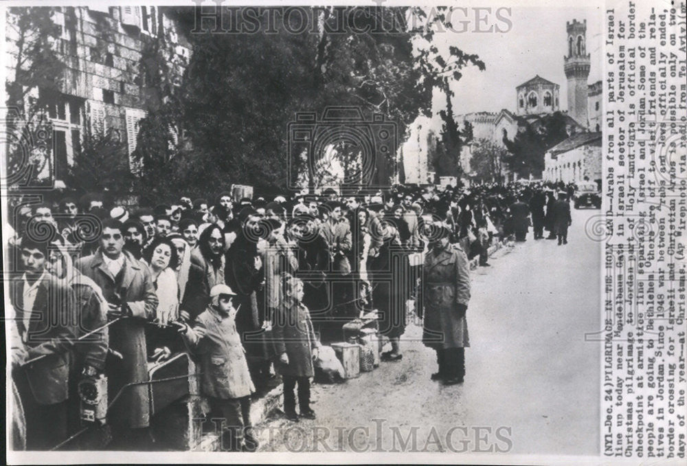 1961 Press Photo Israeli Pilgrimage in the Holy Land. - Historic Images