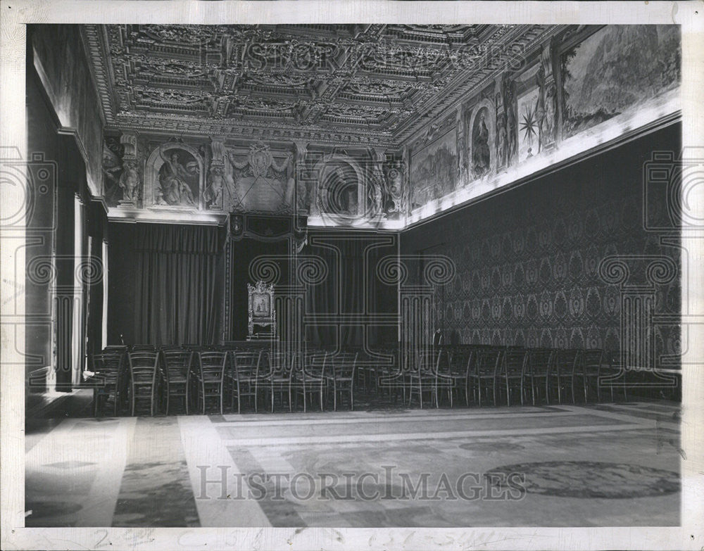 1946 Press Photo Consistory Hall Roman Catholic Church Vatican City Rome Italy - Historic Images