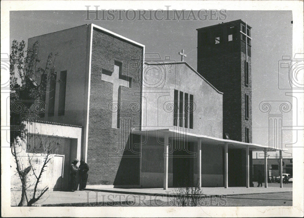 1967 Press Photo Catholic Church Casas Grandes Chihuahua Mexico - Historic Images