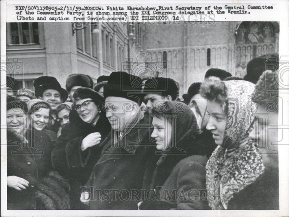 1959 Press Photo Soviet Premier Nikita Khrushchev - Historic Images