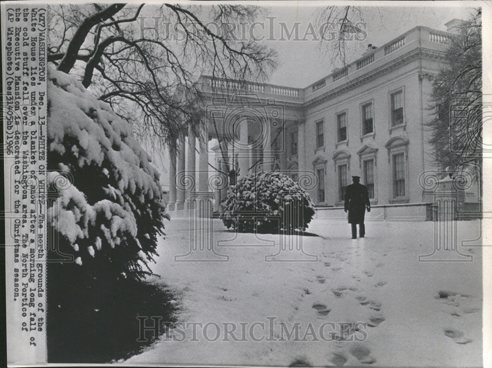 1966 Press Photo White House Washington D.C. Christmas Season - Historic Images