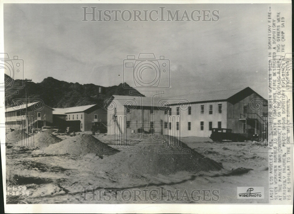 1936 Press Photo Parker Dam Colorado River Construction Site - Historic Images