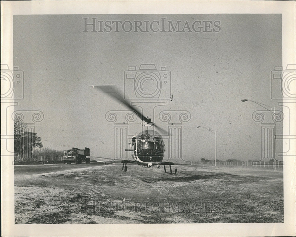 1962 Press Photo Helicopter Goldner, Ercius Bayway Bridge Opening - Historic Images