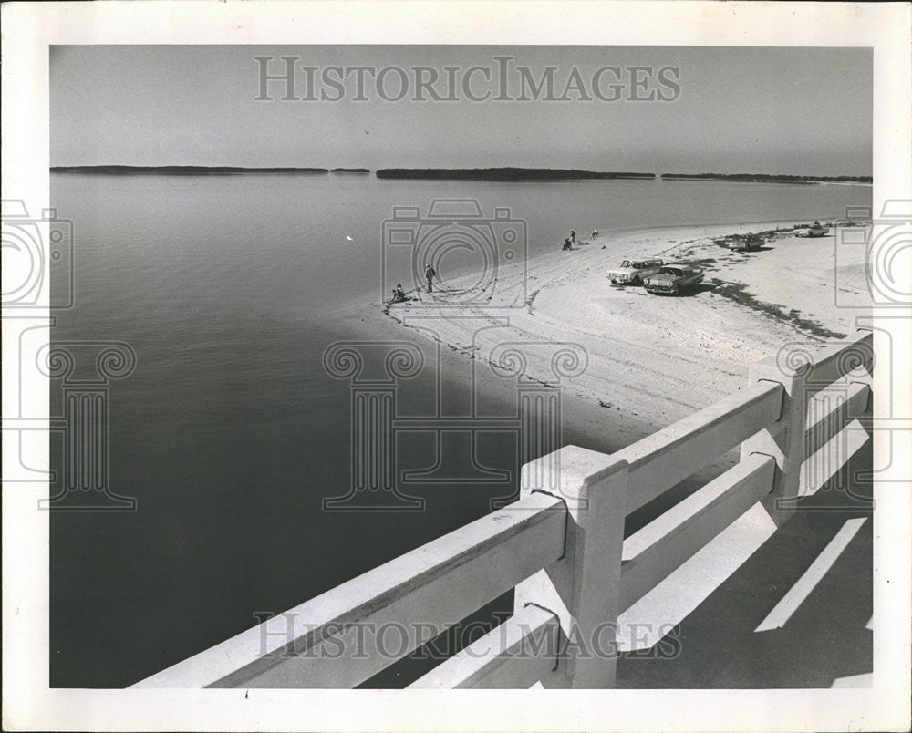 1962 Press Photo Bridges Bayway Opening Fills Provide Good Fishing Ground Sand - Historic Images